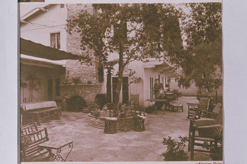 Will Rogers home at his Rustic Canyon ranch appearing in an article for "Pictorial California Magazine."