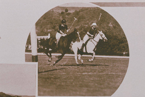 Polo at Uplifters Ranch in Rustic Canyon appearing in an article for "Pictorial California Magazine."