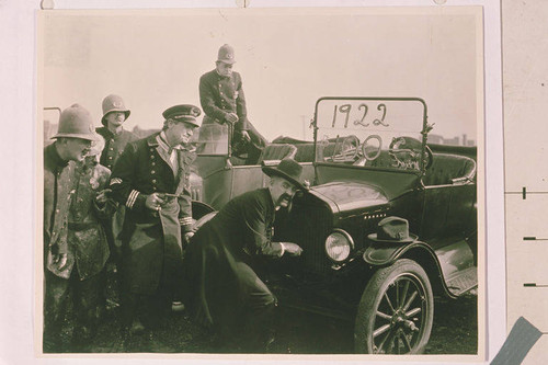 Motion picture still from Will Rogers film, "Keystone Cops."