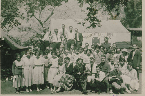 Members of the Epworth League at Institute Camp in Temescal Canyon, Calif