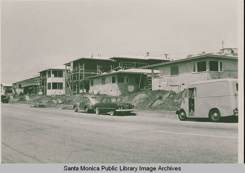 Apartment building construction on Sunset Blvd. in Pacific Palisades, Calif