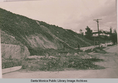 Pacific Coast Highway after a landslide