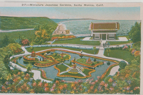 Bernheimer Gardens in Pacific Palisades (postcard labeled "Santa Monica")