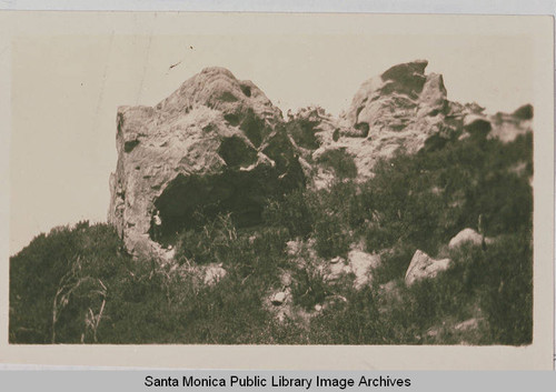 Skull Rock above Temescal Canyon, Pacific Palisades; Calif