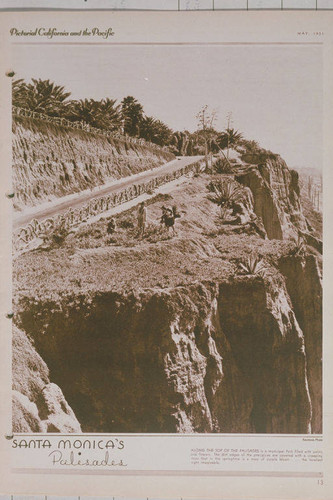 Santa Monica California Incline appearing in an article for "Pictorial California Magazine."