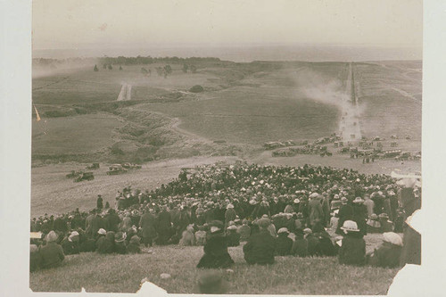 Crowd gathered at Peace Hill, site of the Easter Sunrise Services, Pacific Palisades, Calif