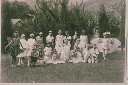 Children in costume for one of Nancy Kendall Robinson's concerts in Pacific Palisades