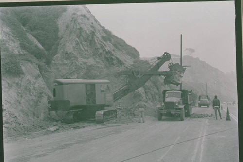 Landslide damage on Pacific Coast Highway