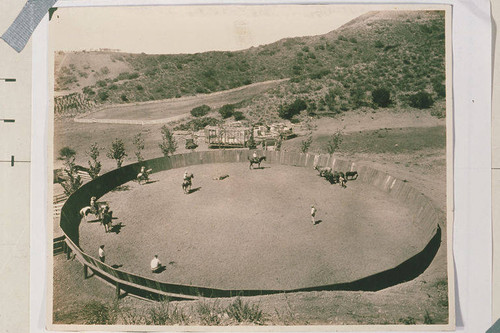 Roping Arena at the Will Rogers Ranch, Rustic Canyon, Calif