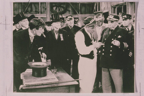 Motion picture still from Will Rogers film, "Keystone Cops."