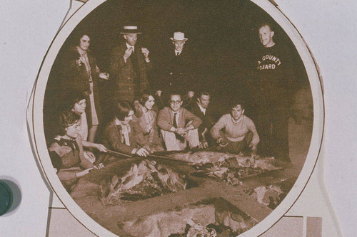 Campfire on Santa Monica Beach appearing in an article for "Pictorial California Magazine."