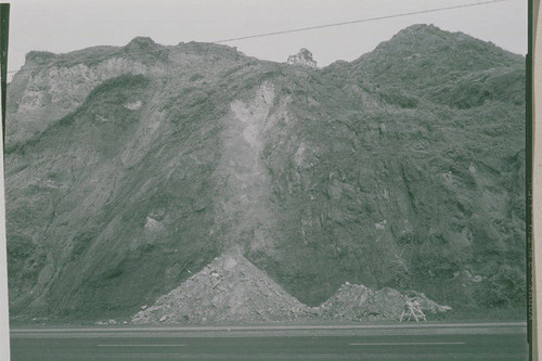 Landslide damage on Pacific Coast Highway