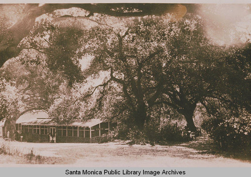 Cafeteria building, Assembly Camp in Temescal Canyon, Calif