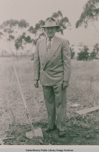 Leland Ford at the Groundbreaking of the Bay Theatre in Pacific Palisades, Calif