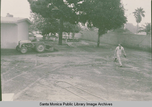 General grading for the building of the Pacific Palisades Recreation Center in Pacific Palisades, Calif