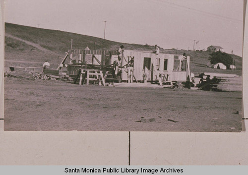 Building of the Palisades Construction Center, Temescal Canyon, Pacific Palisades, Calif