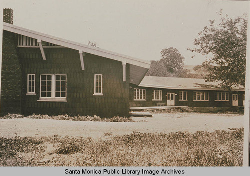 Dining hall at the Institute Camp, Temescal Canyon, Calif