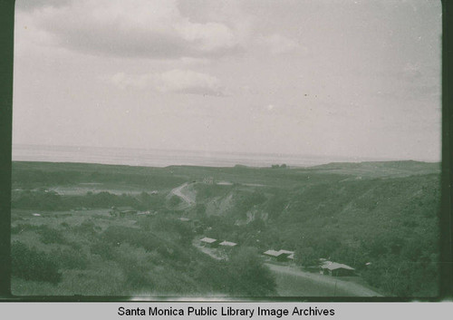 Early cottages in the Assembly Camp in Temescal Canyon, Calif