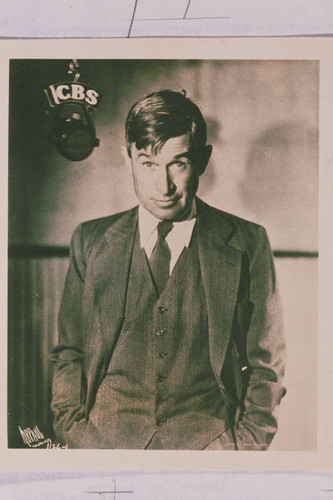 Portrait of Will Rogers as a CBS Radio broadcasting star