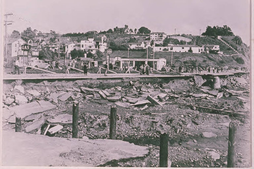 Aftermath of Santa Monica Canyon flood damage