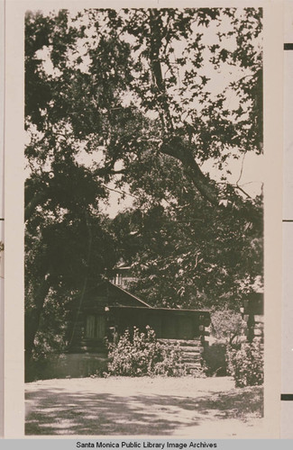 Chautauqua Assembly Camp with casitas shaded by oak trees, Temescal Canyon, Calif