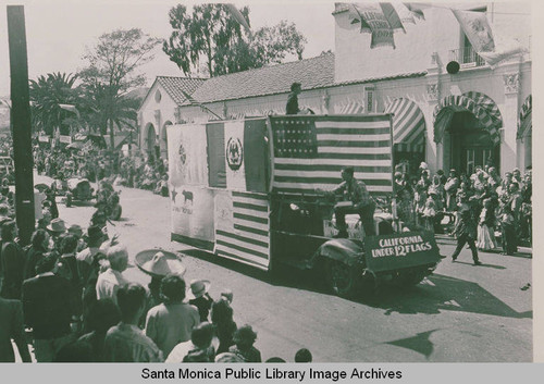 Fiesta Day Parade in Pacific Palisades in front of the Business Block