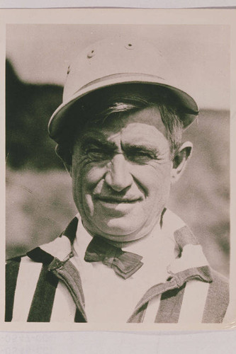 Portrait of Will Rogers in polo attire