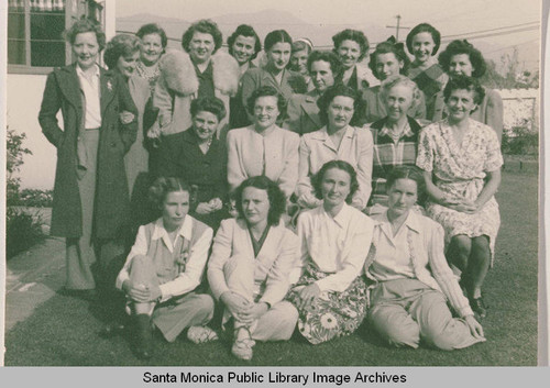 Portrait of a group of women in Pacific Palisades, Calif