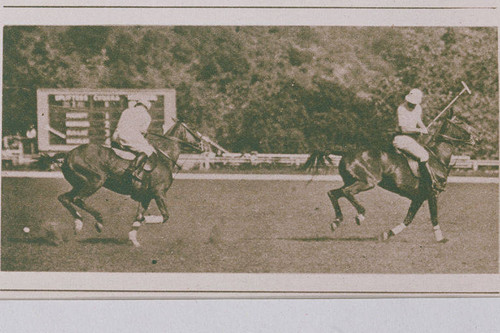 Polo at the Uplifters Club in Rustic Canyon appearing in an article for "Pictorial California Magazine."