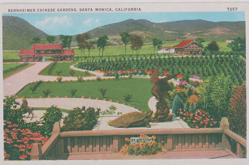 View of the Bernheimer Gardens in Pacific Palisades (image labeled "Santa Monica")