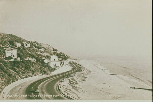 Looking south toward Santa Monica from Pacific Coast Highway at Castellammare