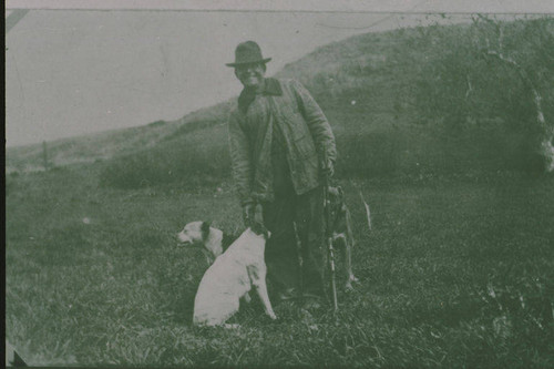 Marquez family member hunting with his dogs in Santa Monica Canyon