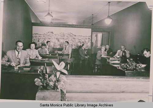 People in an office in Pacific Palisades, Calif