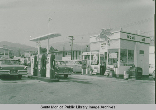 Mobil gas station, 15281 Sunset Blvd., Pacific Palisades, Calif