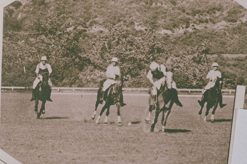 Polo at the Uplifters Club in Rustic Canyon appearing in an article for "Pictorial California Magazine."