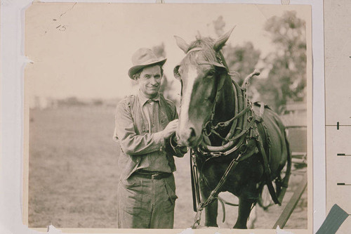 Will Rogers with a horse