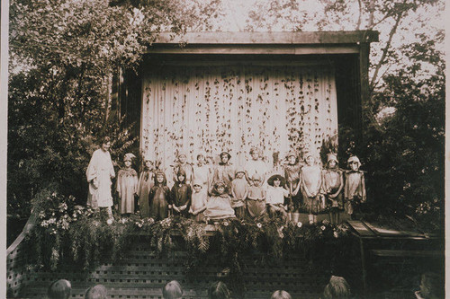 Children perform a play at the Sylvan Glade Amphitheater in Temescal Canyon