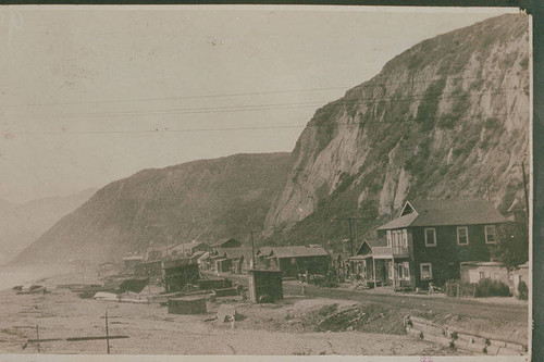 Japanese fishing village located at the foot of Santa Monica Canyon across from Long Wharf, Santa Monica, Calif