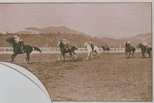 Polo in the Pacific Palisades appearing in an article for "Pictorial California Magazine."