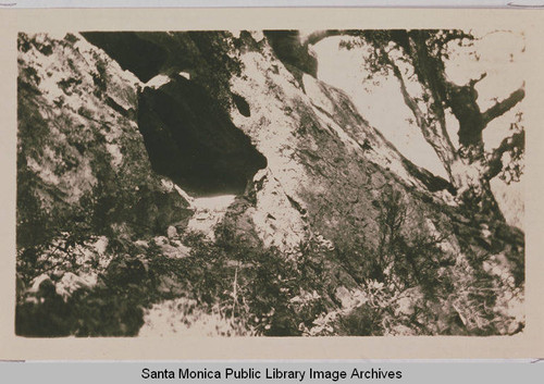 Cave in Upper Temescal Canyon, Pacific Palisades, Calif