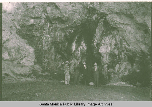 Officials at site of the grading for Pacific Palisades High School in Temescal Canyon, Calif