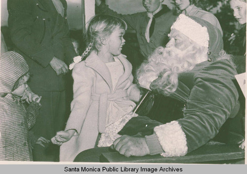 Children and Santa Claus in Pacific Palisades