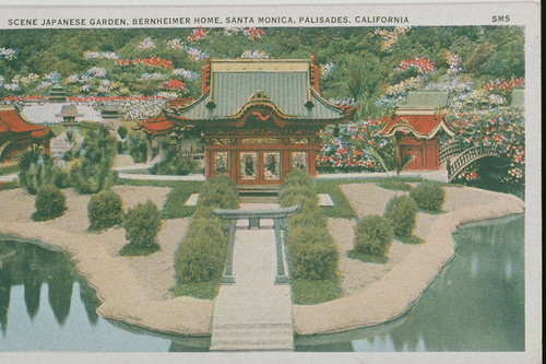 Bernheimer Gardens in Pacific Palisades (postcard labeled "Santa Monica")