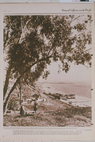 Looking at the Gold Coast from Santa Monica Canyon appearing in an article for "Pictorial California Magazine."