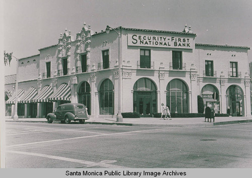 Security First National Bank in the Pacific Palisades Business Block