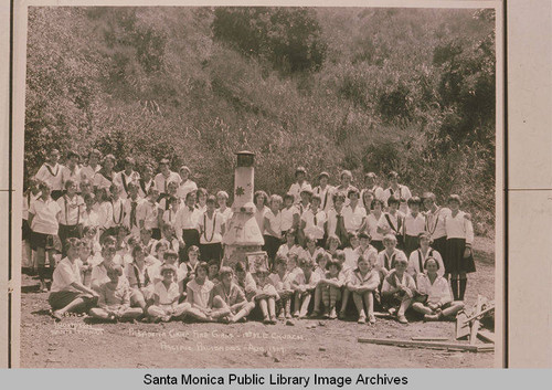 Pasadena Camp Fire Girls at the Institute Camp in Pacific Palisades, Calif