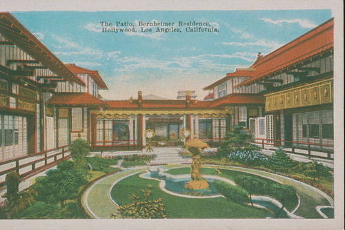 Interior patio at the Bernheimer residence, Bernheimer Gardens, Pacific Palisades, Calif