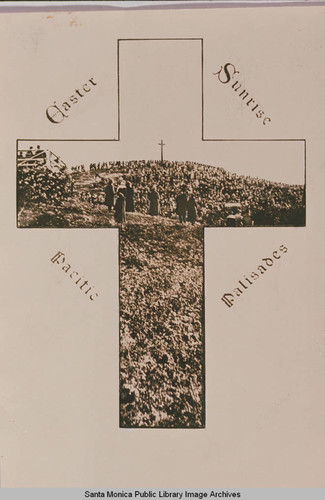 A brochure advertising the Easter Sunrise Services, Pacific Palisades, Calif