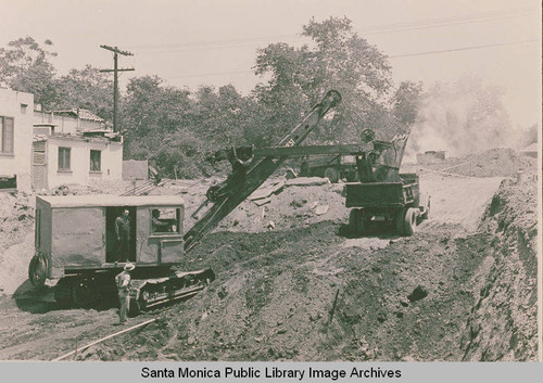 Channel Road being repaired and reconstructed after the flood of 1938