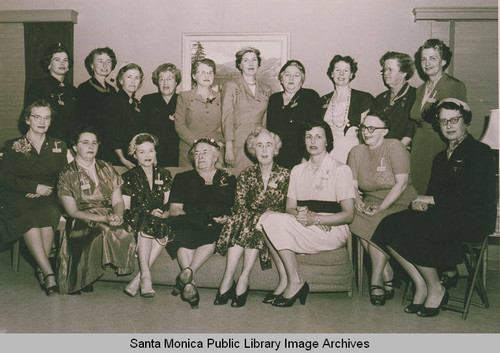 Women of Pacific Palisades at a gathering including Zola Clearwater standing at the far right